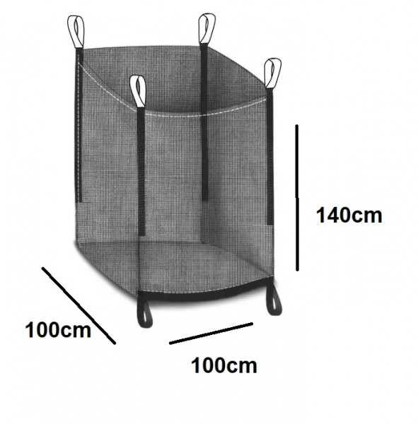 Holzbag (Woodbag, Big Bag Holz), universeller BigBag für Brennholz und Kaminholz