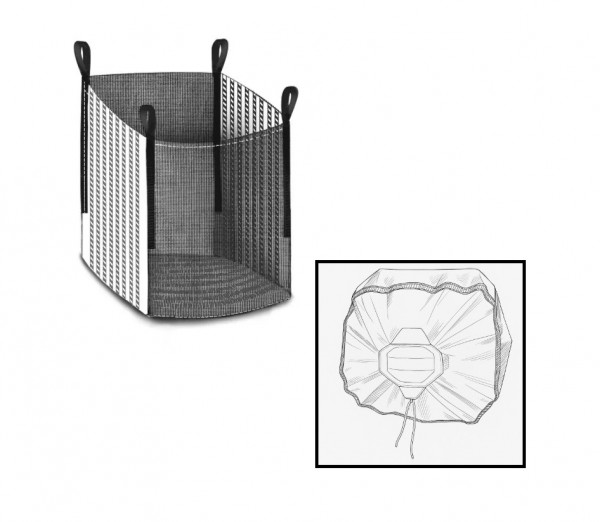 Holzbag (Woodbag, Big Bag Holz), universeller BigBag für Brennholz und Kaminholz