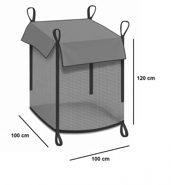 Holzbag (Woodbag, Big Bag Holz), universeller BigBag für Brennholz und Kaminholz