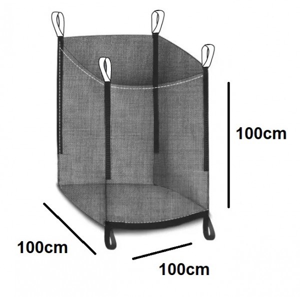 Holzbag (Woodbag, Big Bag Holz), universeller BigBag für Brennholz und Kaminholz