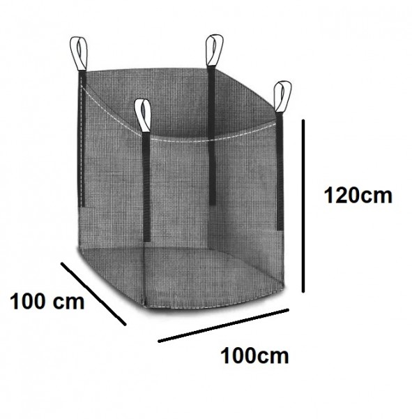 Holzbag (Woodbag, Big Bag Holz), universeller BigBag für Brennholz und Kaminholz