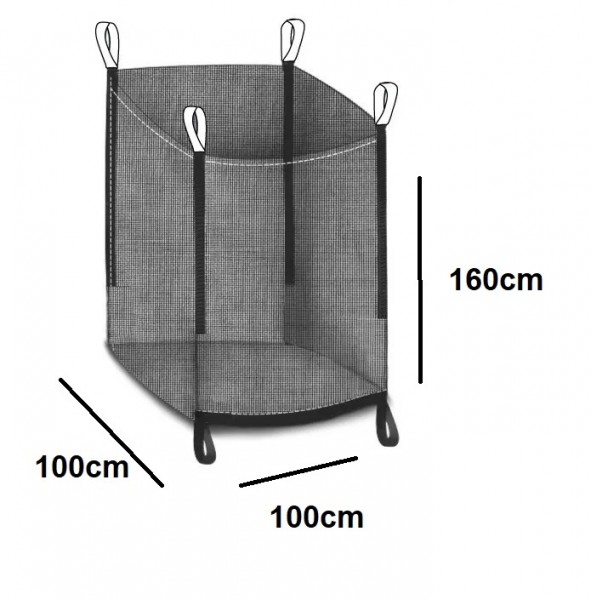 Holzbag (Woodbag, Big Bag Holz), universeller BigBag für Brennholz und Kaminholz