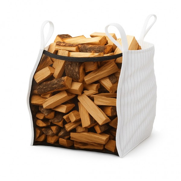Holzbag (Woodbag, Big Bag Holz), universeller BigBag für Brennholz und Kaminholz