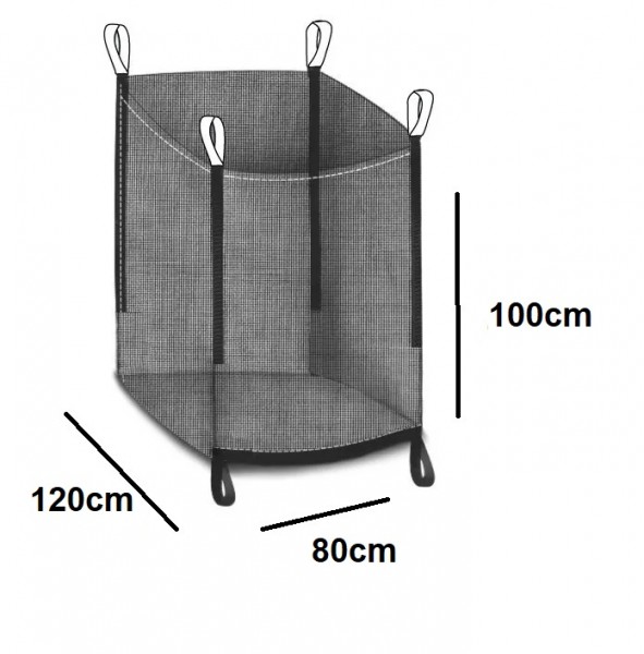 Holzbag (Woodbag, Big Bag Holz), universeller BigBag für Brennholz und Kaminholz