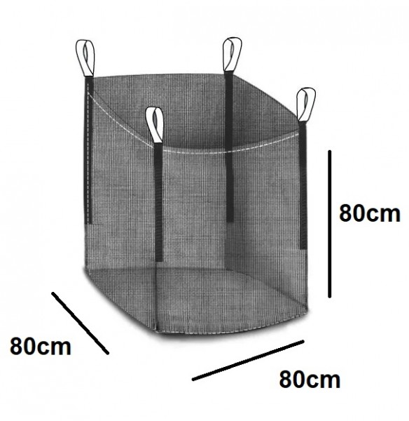 Holzbag (Woodbag, Big Bag Holz), universeller BigBag für Brennholz und Kaminholz
