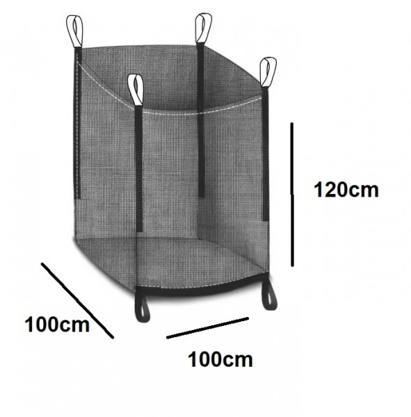 Holzbag (Woodbag, Big Bag Holz), universeller BigBag für Brennholz und Kaminholz